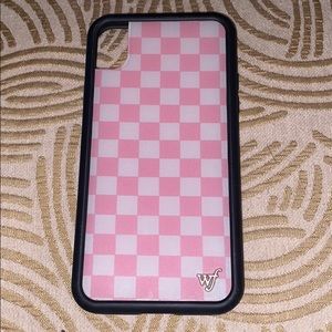 iPhone XR checkered wildflower case